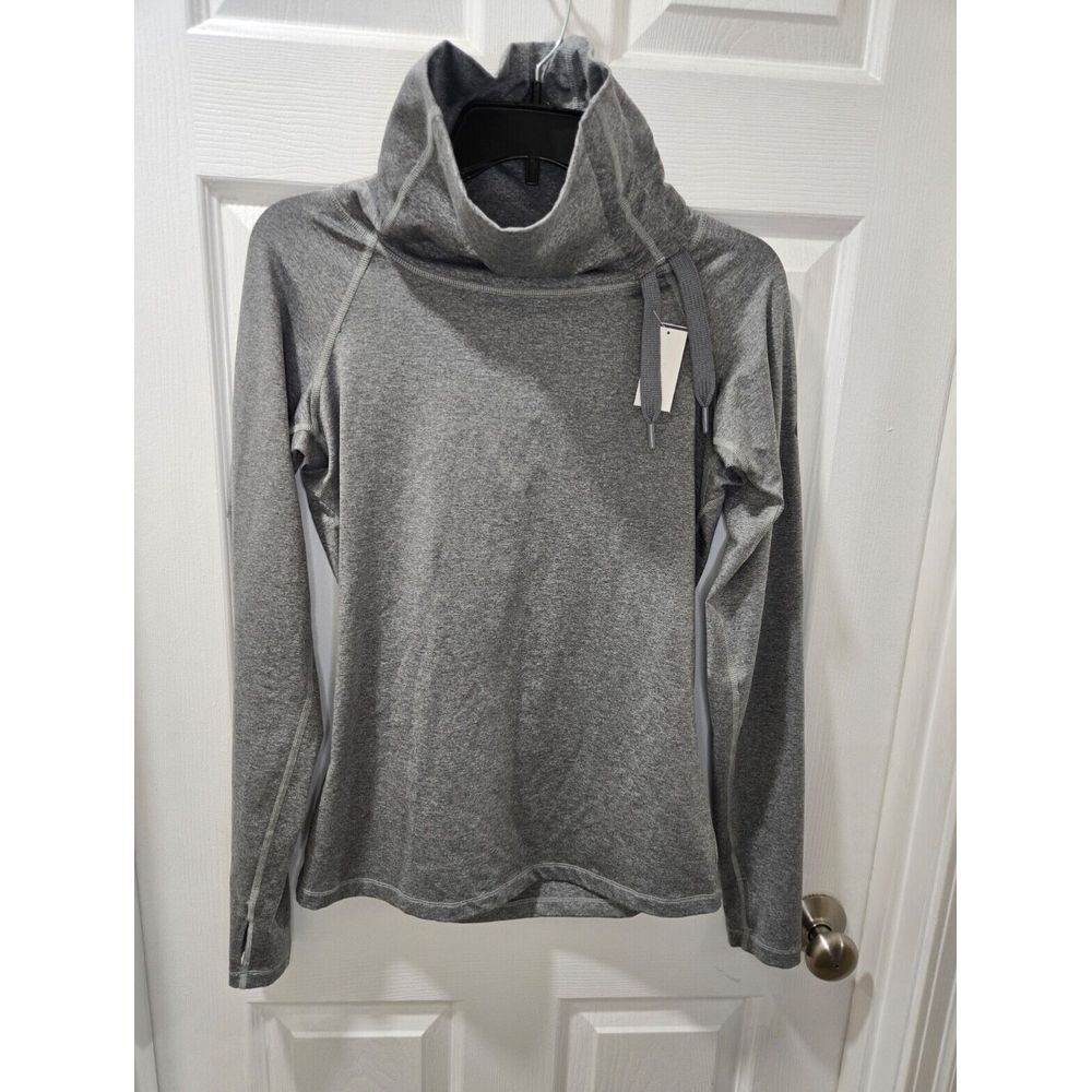 Nike Pro‎ Hyperwarm Funnel Neck Gray Pullover Top Shirt 56323 Women's Medium L